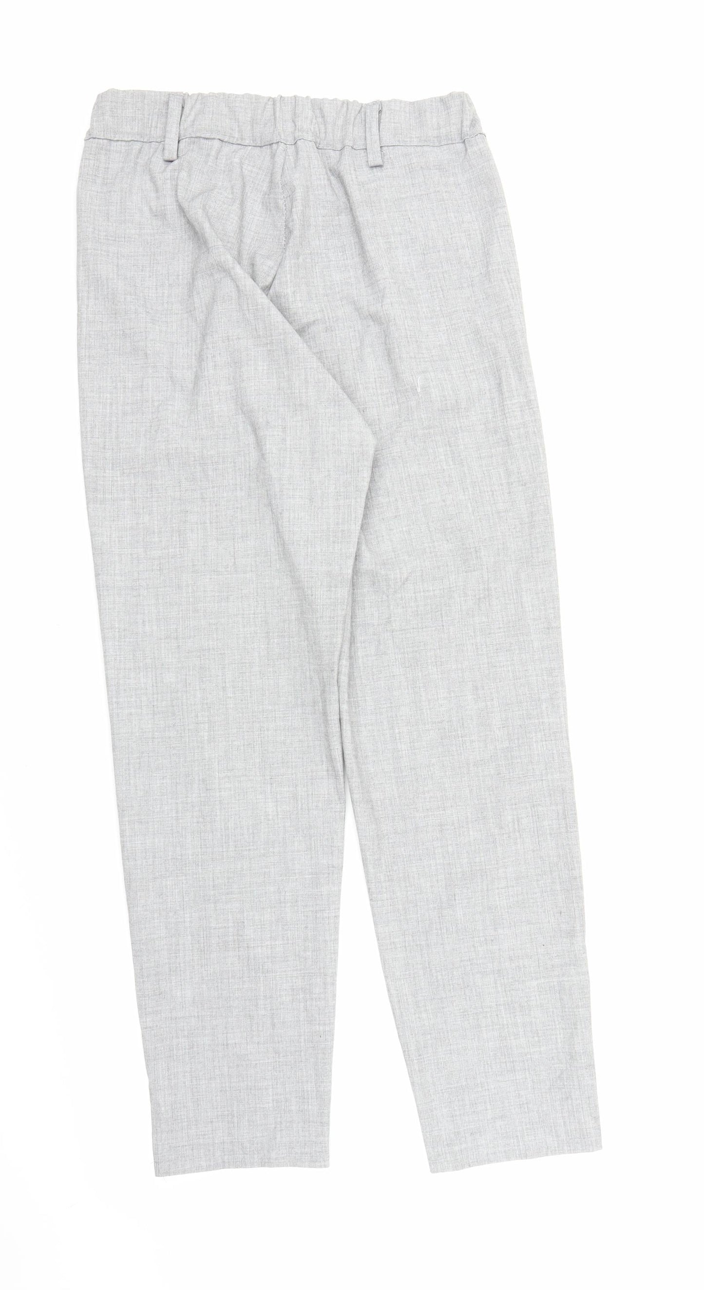 Womens UK Size M Preworn Regular Fit Carrot Grey Trousers