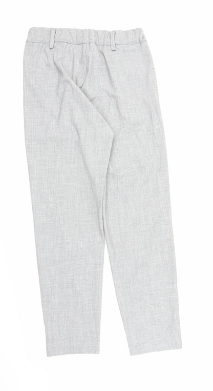 Womens UK Size M Preworn Regular Fit Carrot Grey Trousers