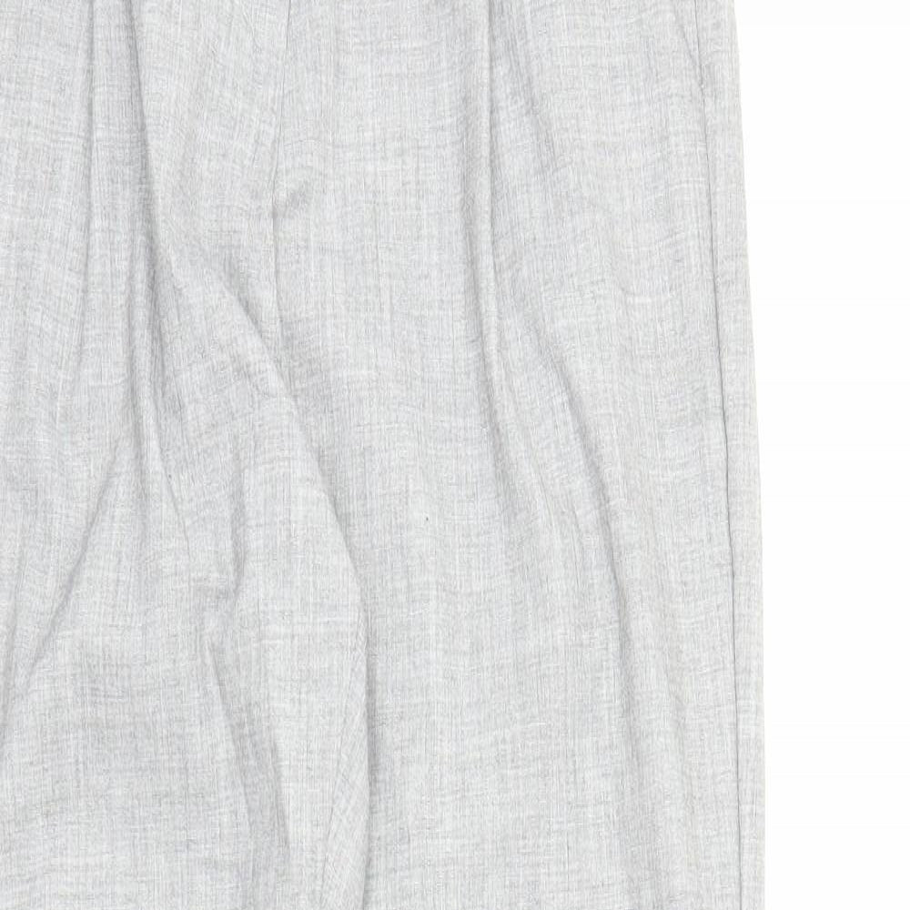 Womens UK Size M Preworn Regular Fit Carrot Grey Trousers