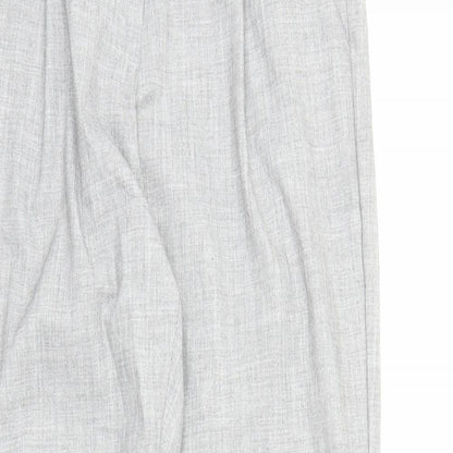 Womens UK Size M Preworn Regular Fit Carrot Grey Trousers