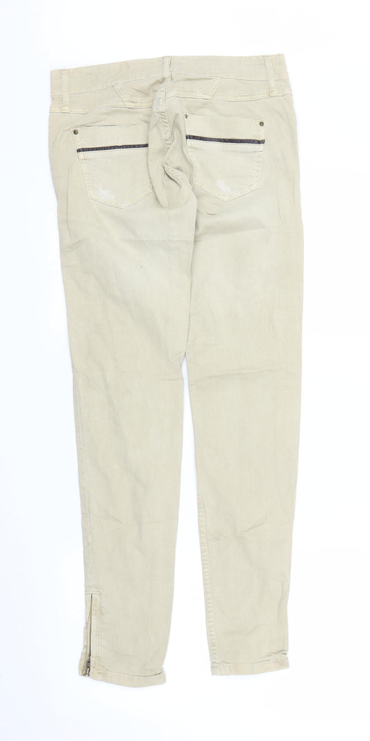 Stradivarius Womens Beige  Denim Skinny Jeans Size 10 L30 in