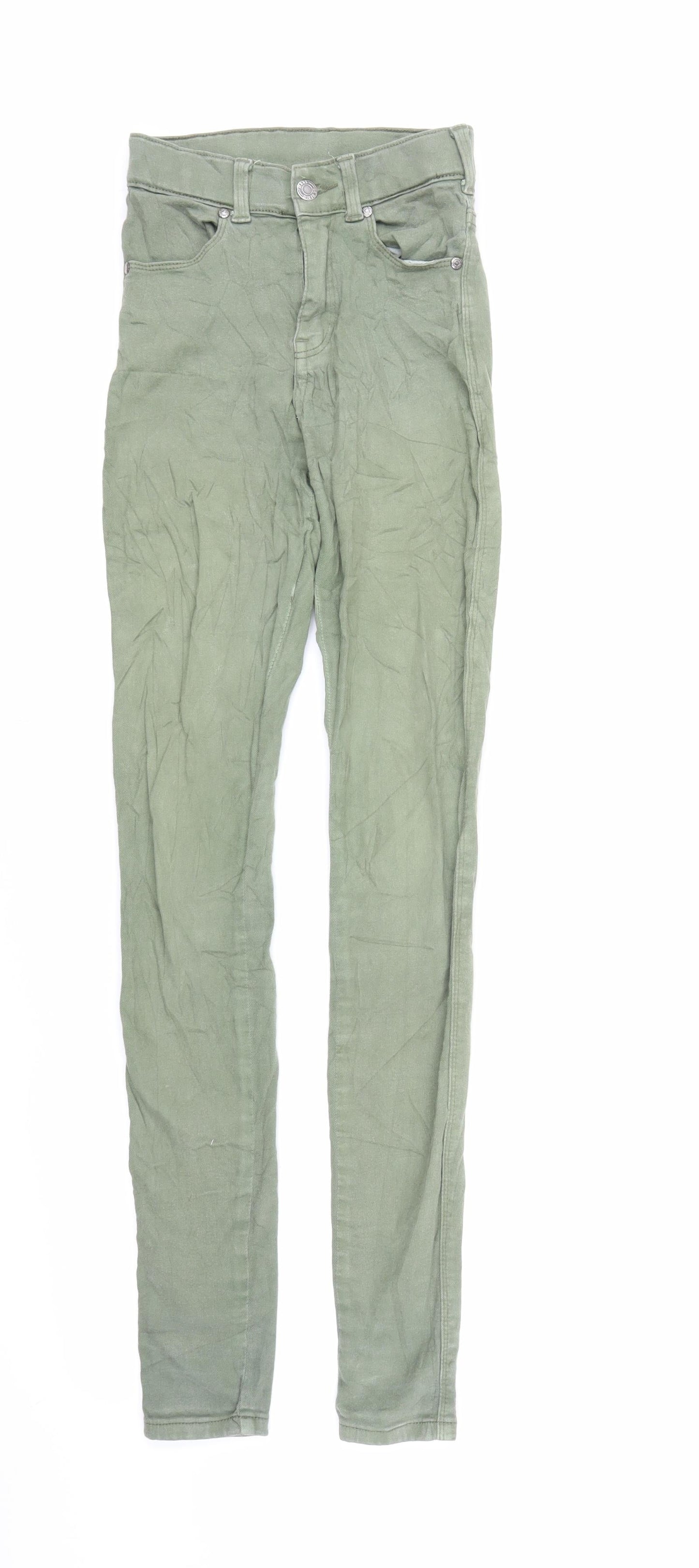 Dr Denim Boys Green  Denim Skinny Jeans Size 2XS