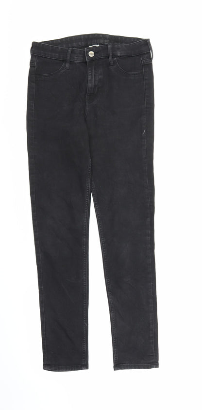 Preworn Womens Black  Denim Skinny Jeans Size S L27 in