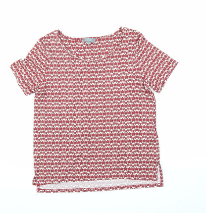 Womens UK Size 14 Principles Red Basic T-Shirt