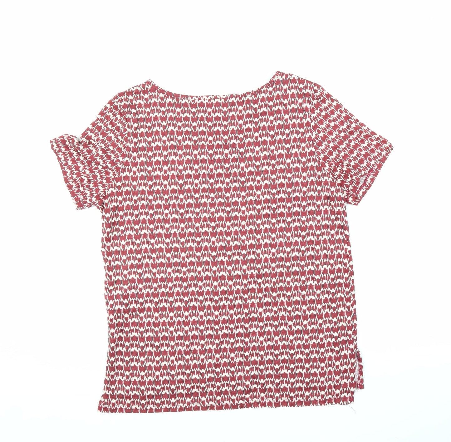 Womens UK Size 14 Principles Red Basic T-Shirt