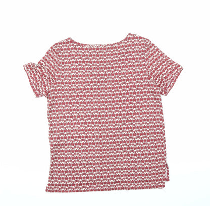 Womens UK Size 14 Principles Red Basic T-Shirt