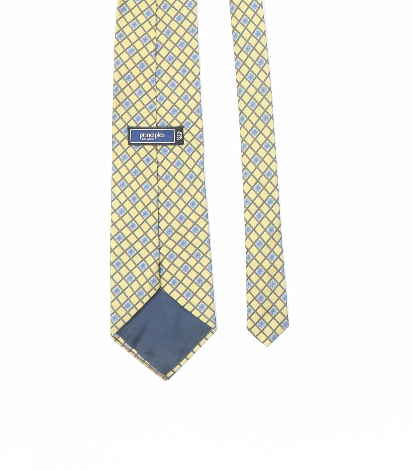 Principles Mens Gold Floral  Pointed Tie One Size