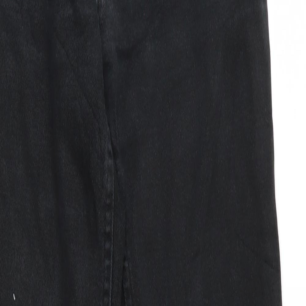 Womens UK Size 8 Preworn Regular Fit Skinny Black Jeans