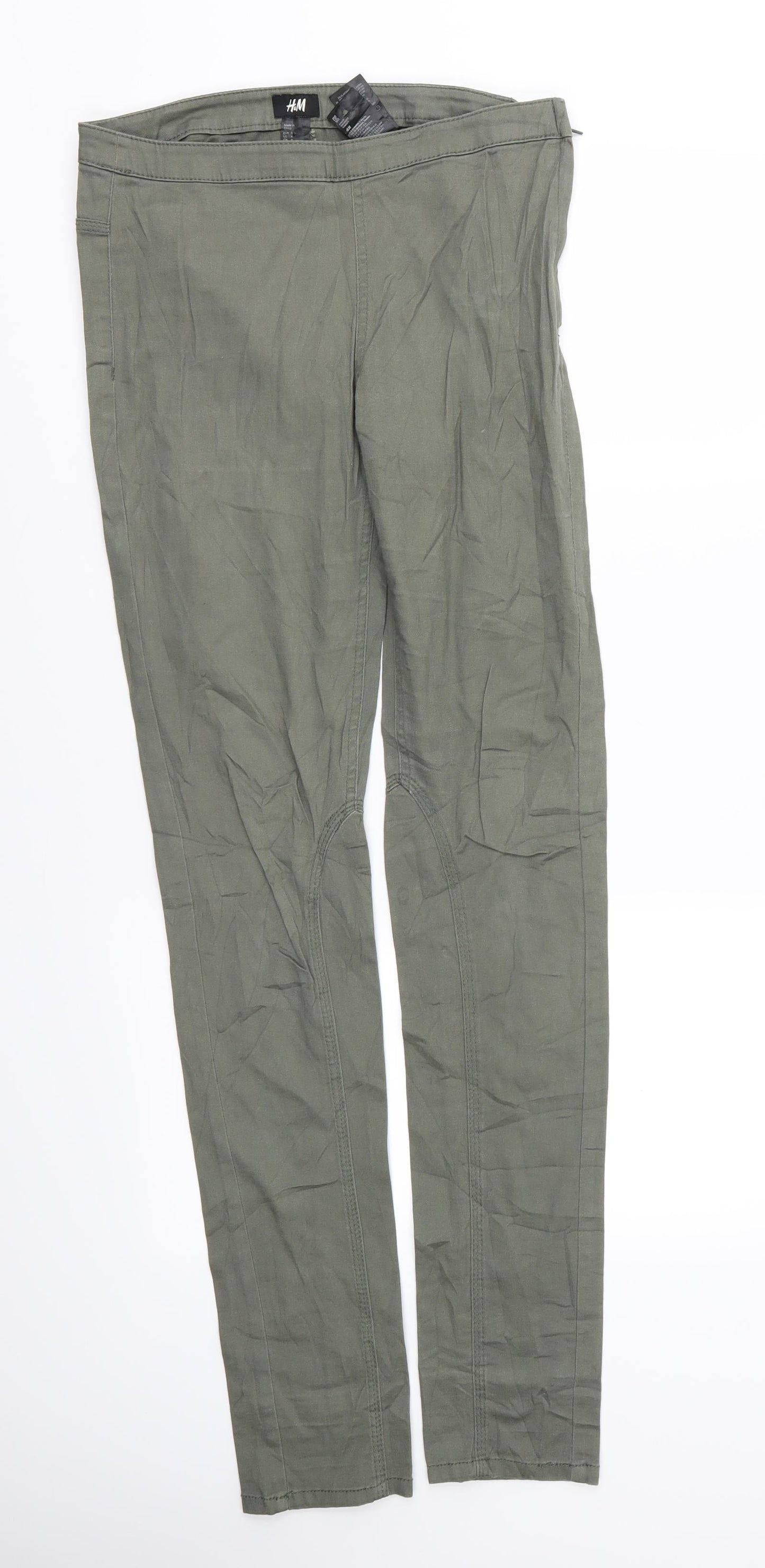 Womens UK Size 8 H&M Regular Fit  Green Trousers