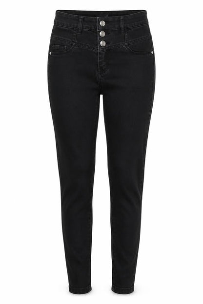 Womens UK Size 2XS FB Sister Regular Fit Skinny Black Jeans