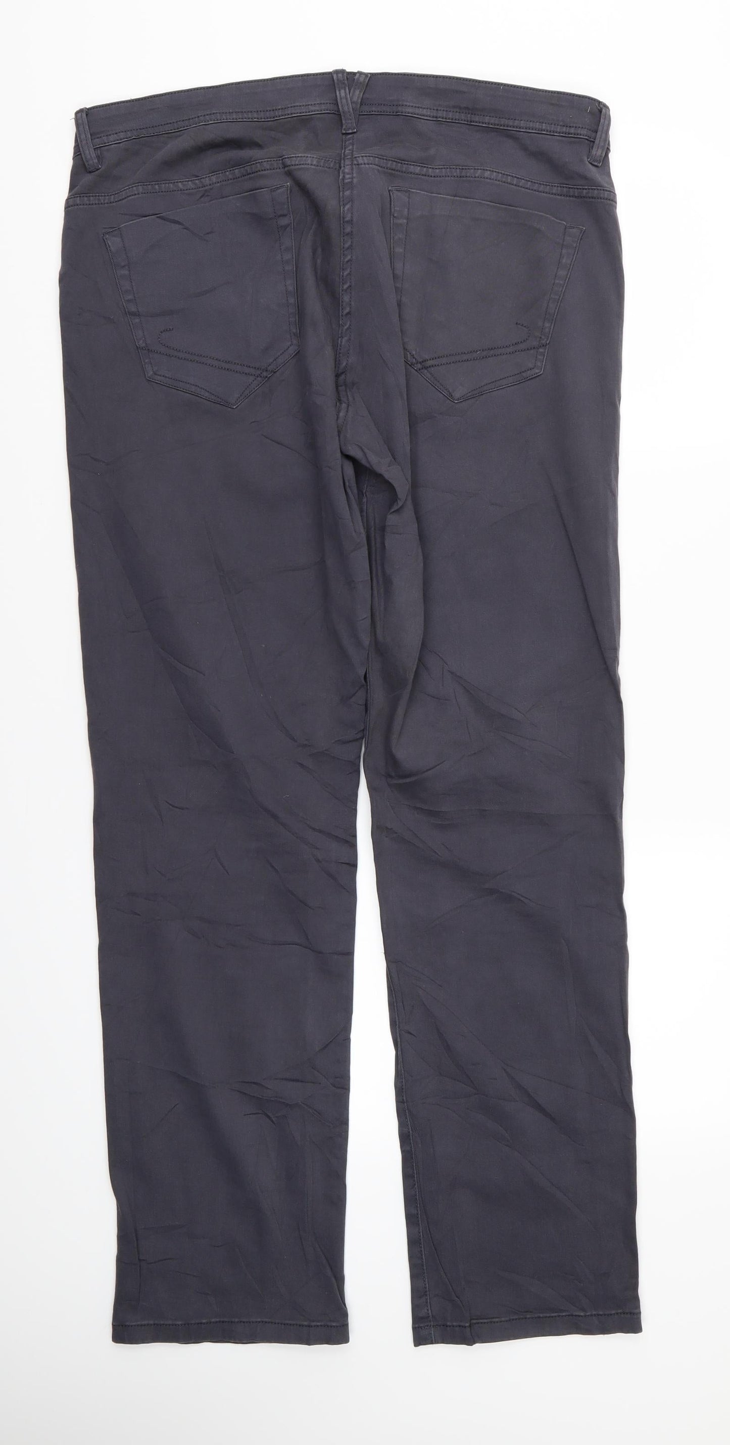 Womens UK Size 12 Blue Motion Regular Fit Straight Grey Jeans