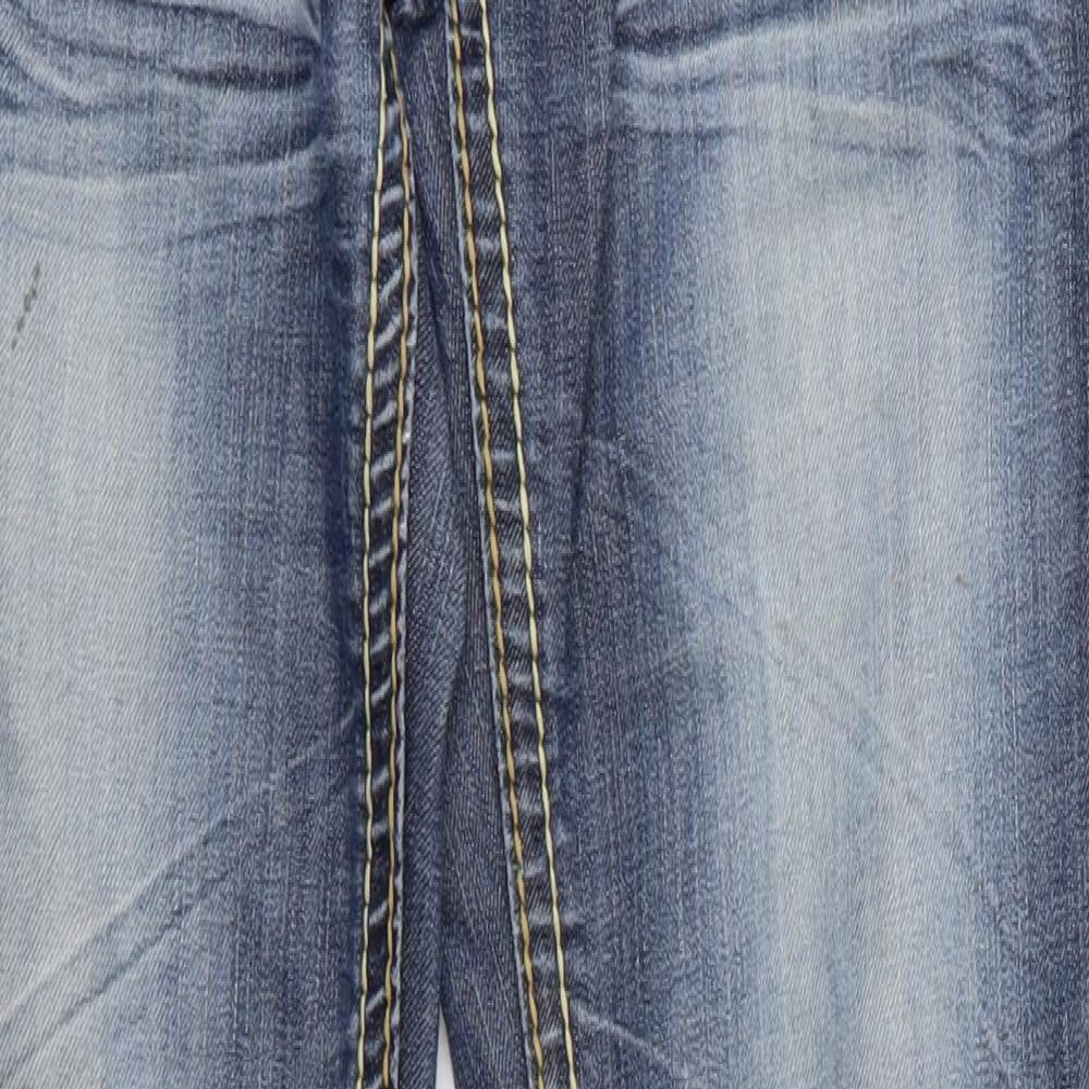 Womens UK Size M Gold SK Regular Fit Skinny Blue Jeans