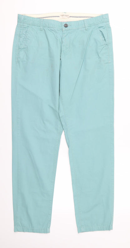 Indigo Collection Womens Blue   Trousers  Size 12 L29 in