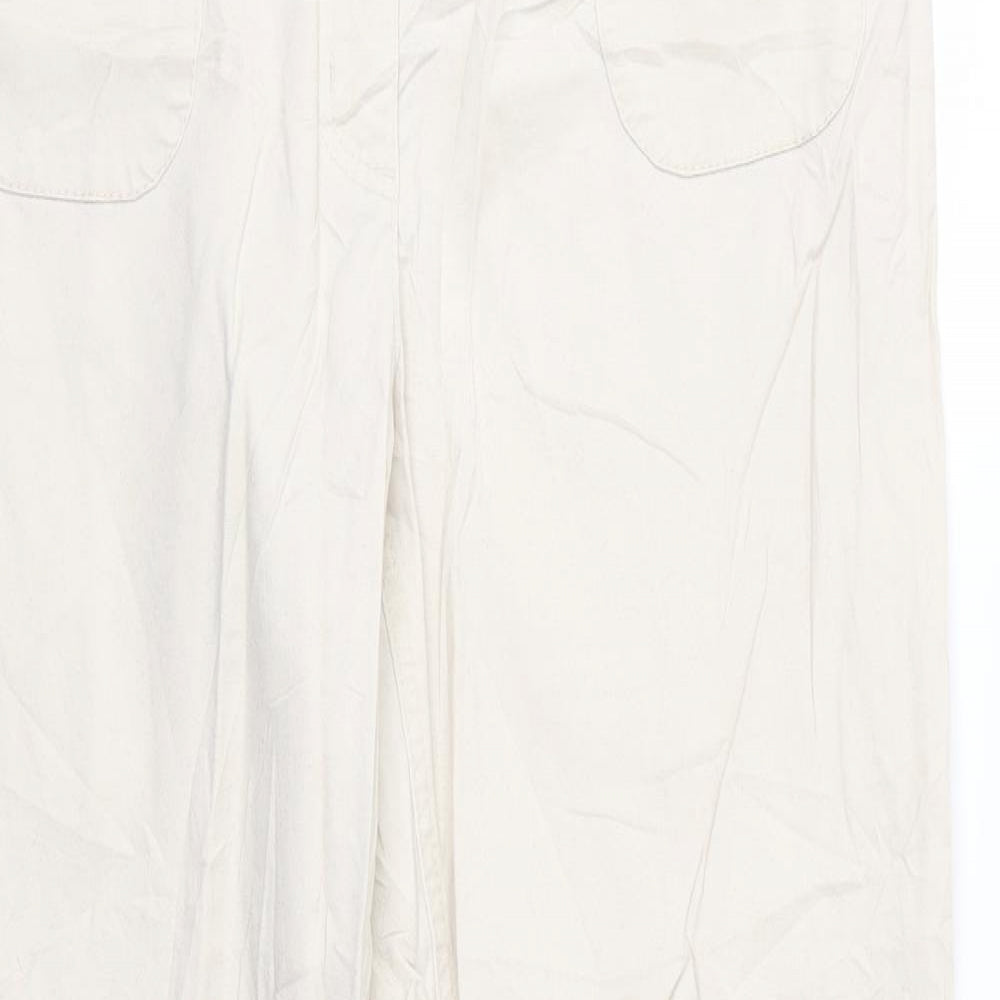 Womens UK Size 18 Preworn Regular Fit  Beige Trousers