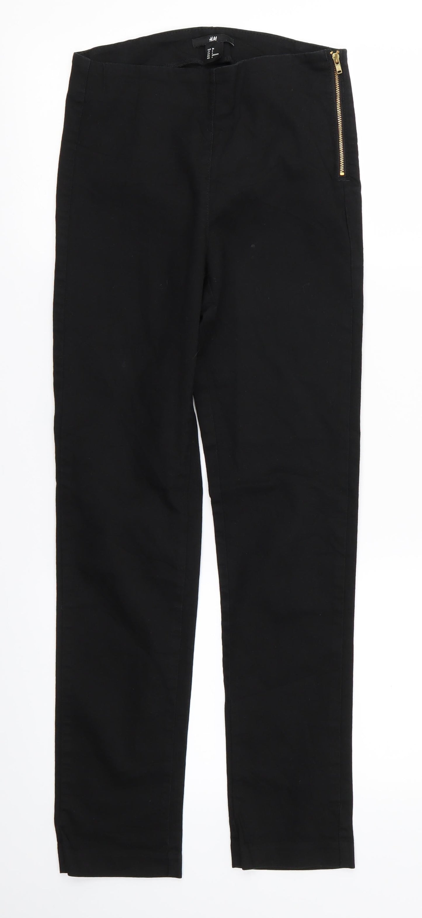 Womens UK Size 6 H&M Regular Fit  Black Trousers