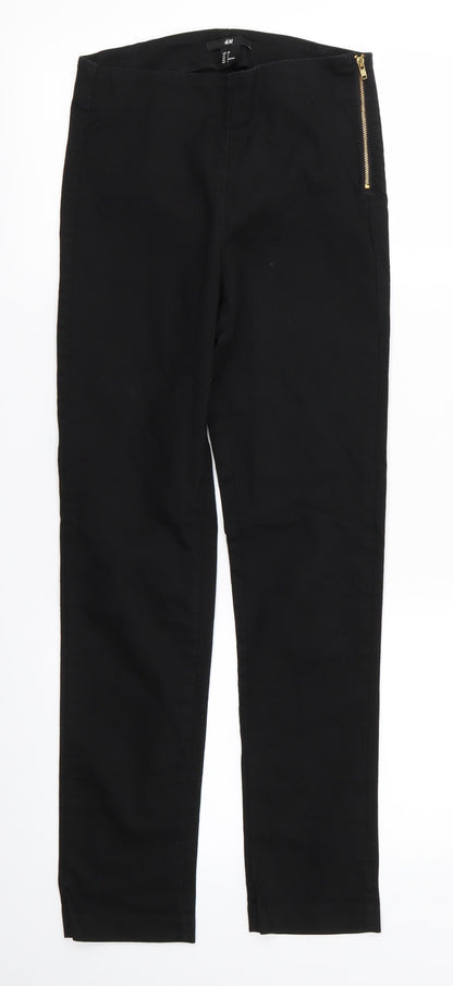 Womens UK Size 6 H&M Regular Fit  Black Trousers