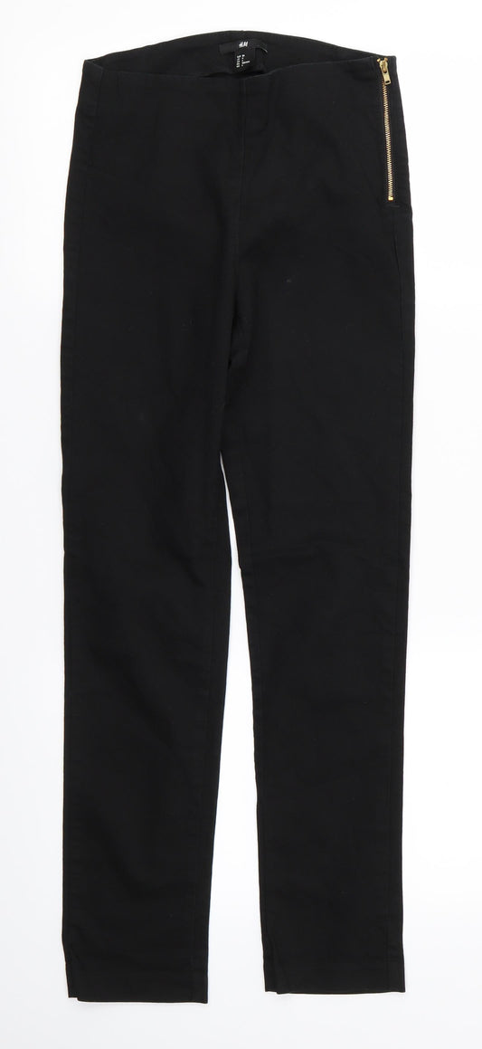 Womens UK Size 6 H&M Regular Fit  Black Trousers