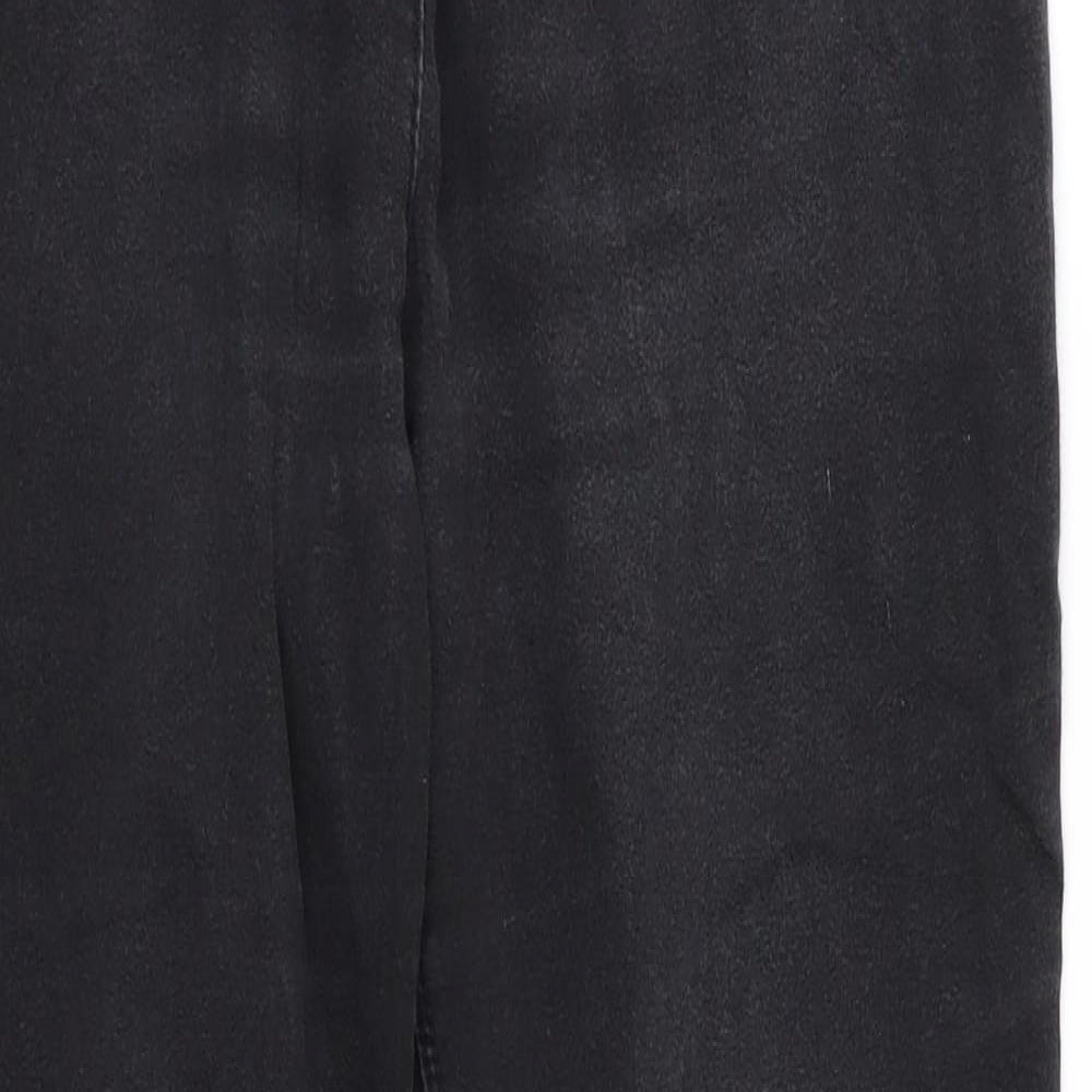 Womens UK Size 12 Papaya Regular Fit Skinny Black Jeans