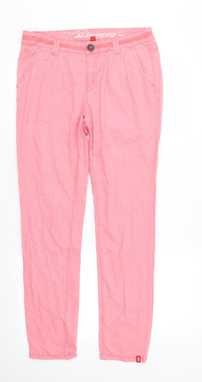 ldc by espirit Womens Pink   Chino Trousers Size 4 L29 in