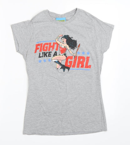 Gildan Womens Grey   Basic T-Shirt Size M  - Wonder Woman