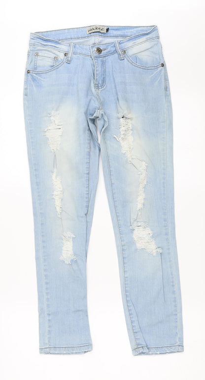Wakee Womens Blue  Denim Skinny Jeans Size 8 L26.5 in