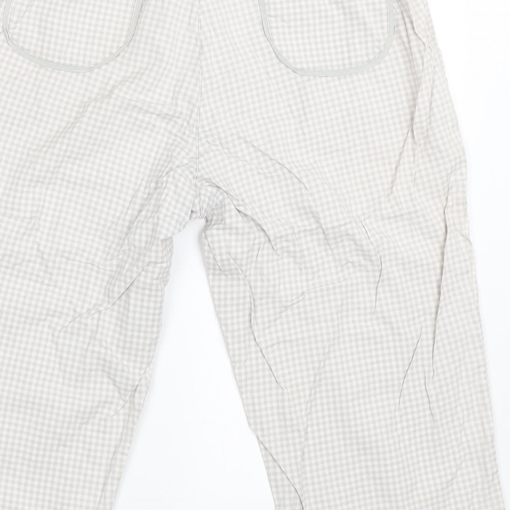 Womens UK Size 12 Emreco Regular Fit Cropped Grey Trousers