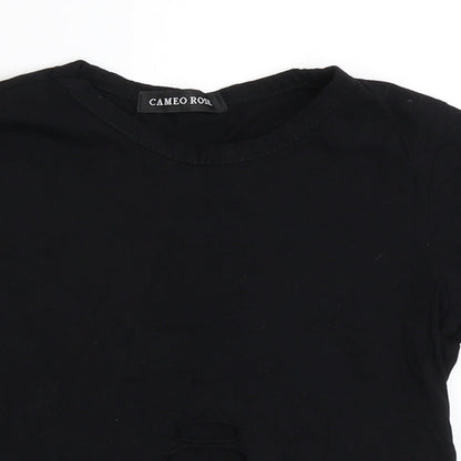 Cameo Rose Womens Black   Cropped T-Shirt Size 8