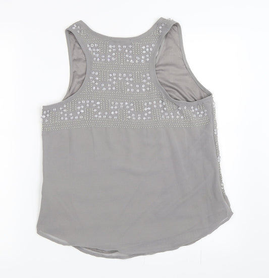 Womens UK Size 12 Atmosphere Grey Basic Blouse