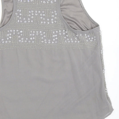 Womens UK Size 12 Atmosphere Grey Basic Blouse