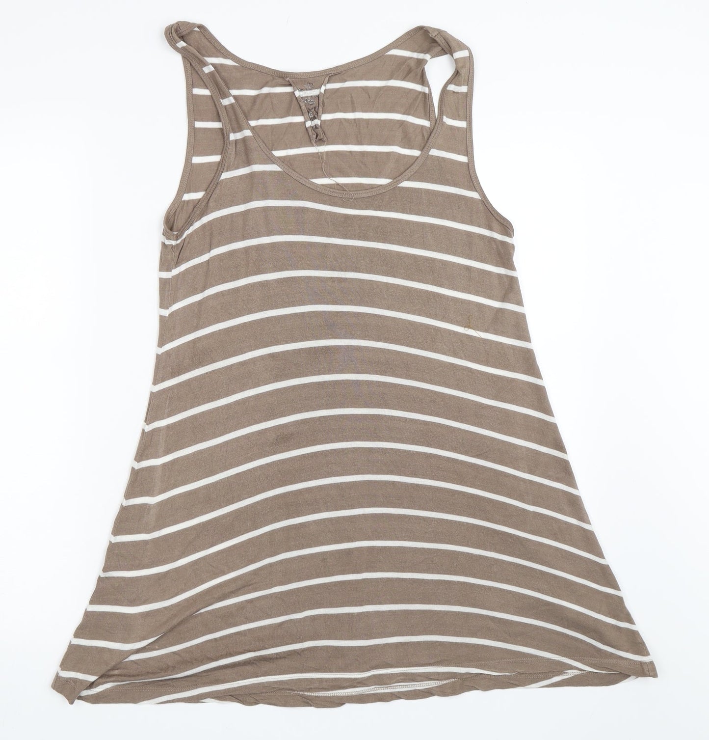 Womens UK Size 12 BHS Brown Basic Tank