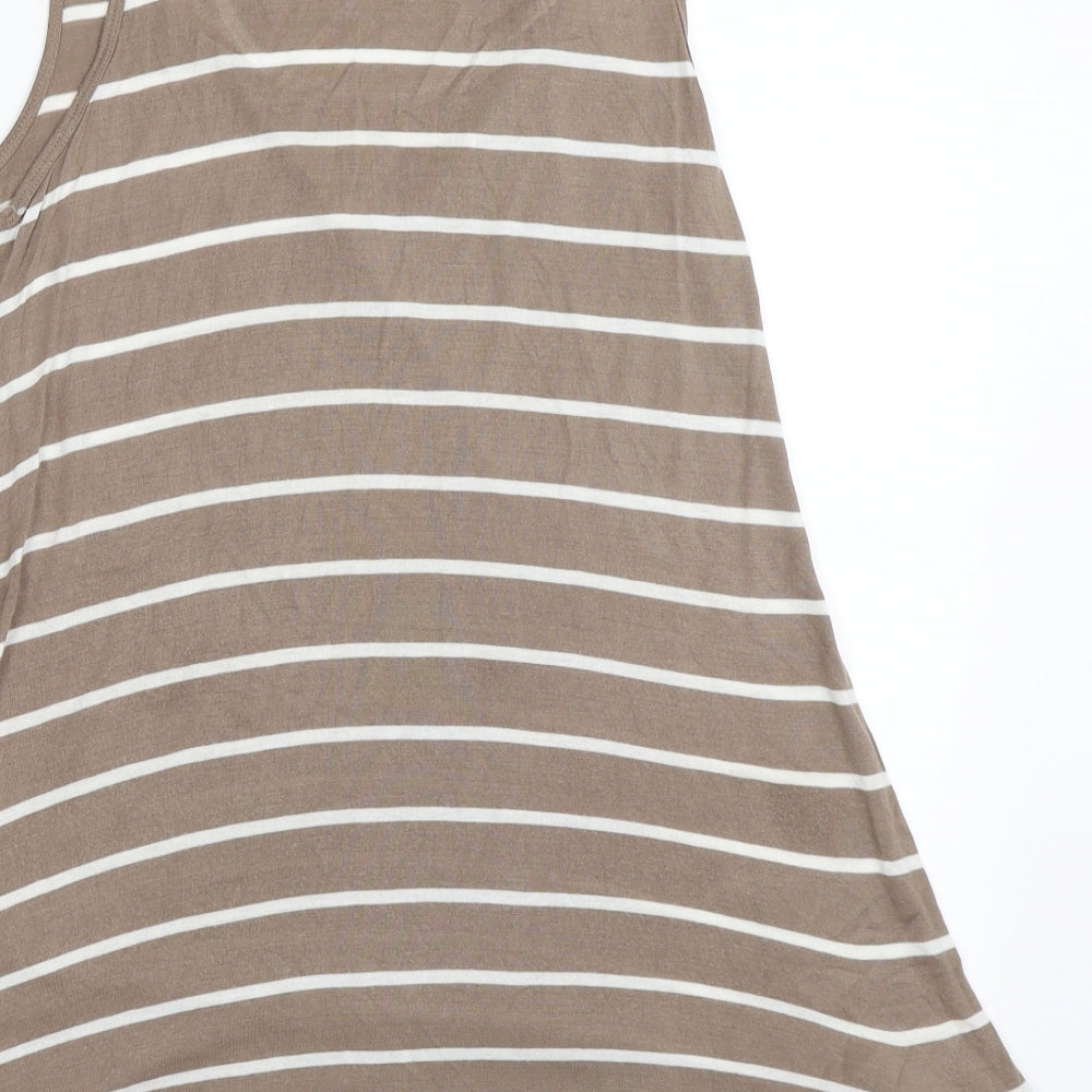 Womens UK Size 12 BHS Brown Basic Tank