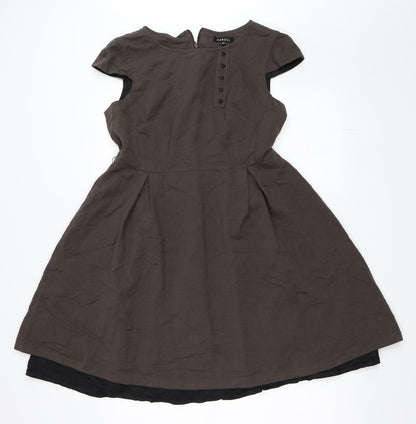Caroll Womens Brown   Skater Dress  Size 42