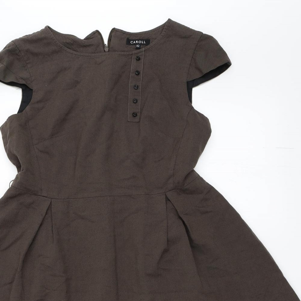 Caroll Womens Brown   Skater Dress  Size 42