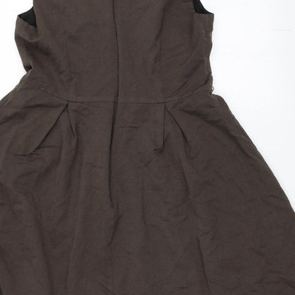 Caroll Womens Brown   Skater Dress  Size 42