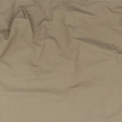 Mens UK Size 18 Peter England Beige  Button-Up Long Sleeve Casual Shirt