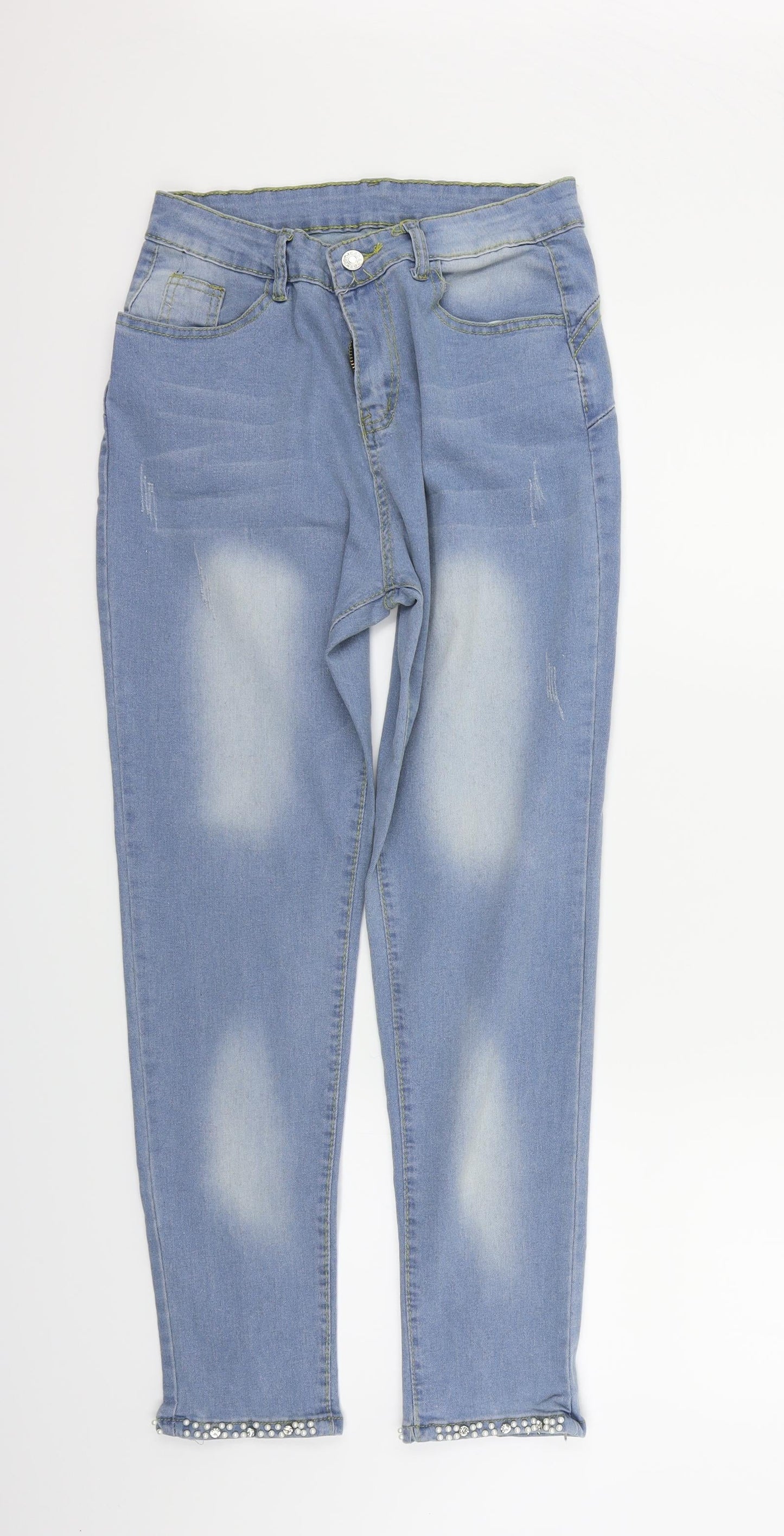 Womens UK Size 26 in Preworn Regular Fit Straight Blue Jeans