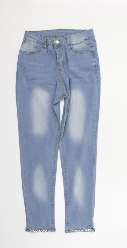 Womens UK Size 26 in Preworn Regular Fit Straight Blue Jeans