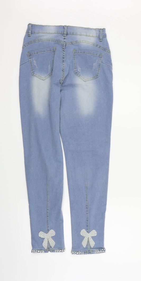 Womens UK Size 26 in Preworn Regular Fit Straight Blue Jeans