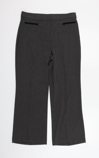 Womens UK Size 14 Marks and Spencer Regular Fit  Grey Trousers