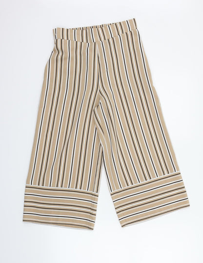 New Look Girls Beige Striped  Jegging Trousers Size 13 Years
