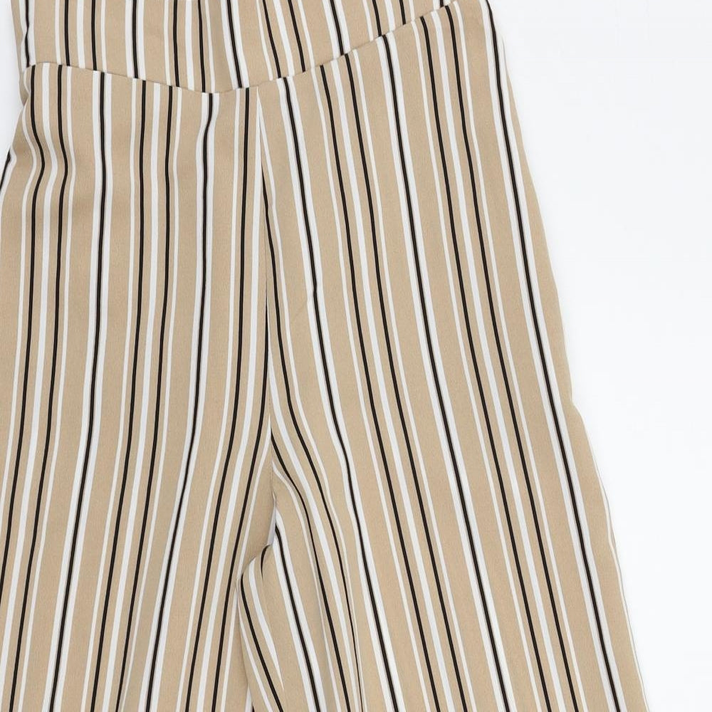 New Look Girls Beige Striped  Jegging Trousers Size 13 Years