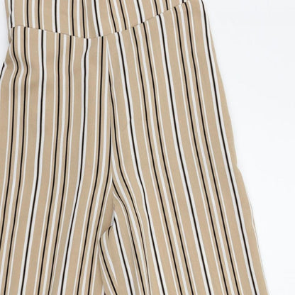 New Look Girls Beige Striped  Jegging Trousers Size 13 Years