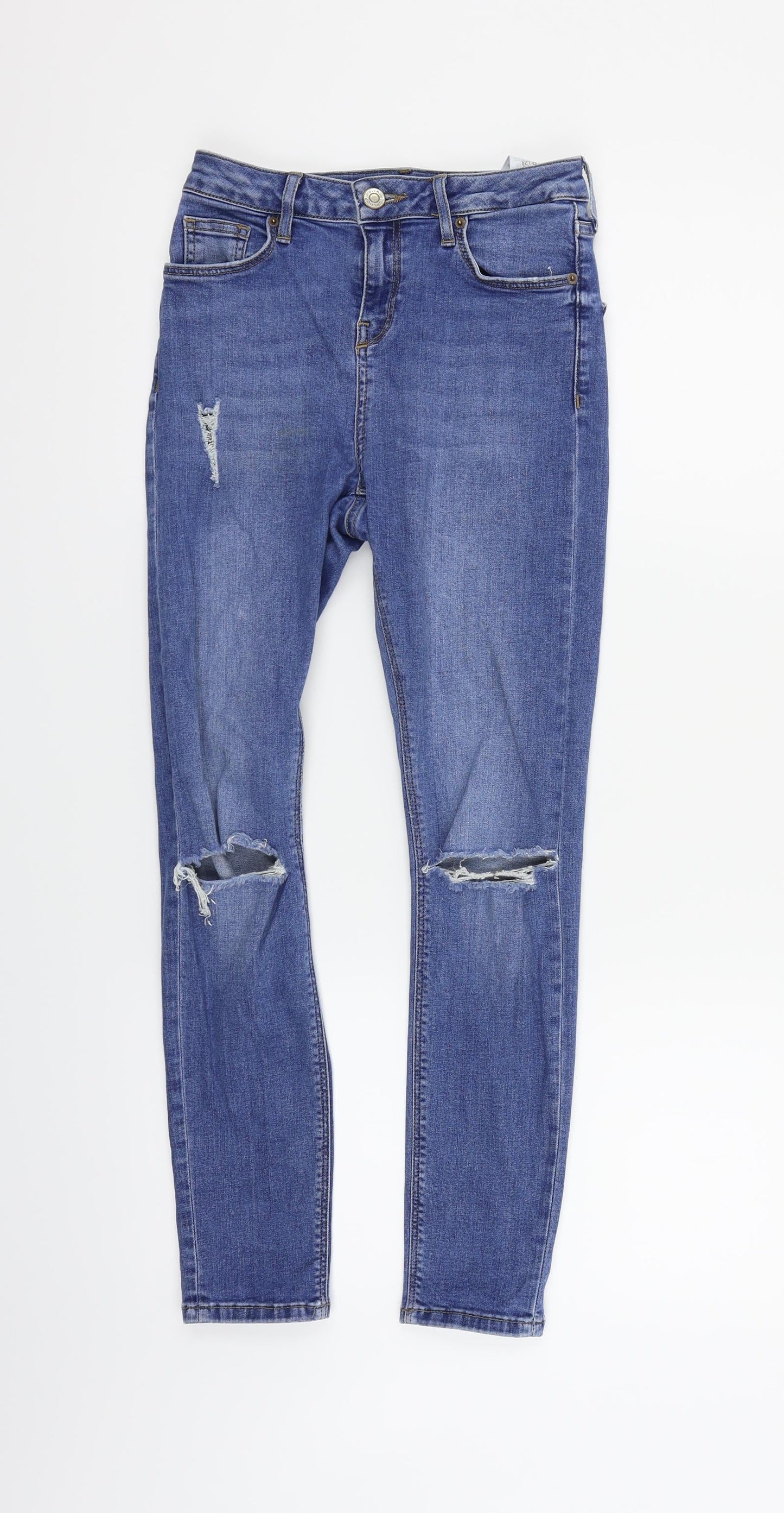 Topshop Girls Blue   Straight Jeans Size S