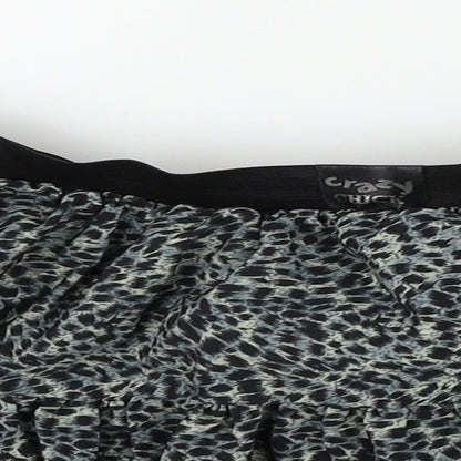 Crazy chick Girls Grey Animal Print  Flare Skirt One Size