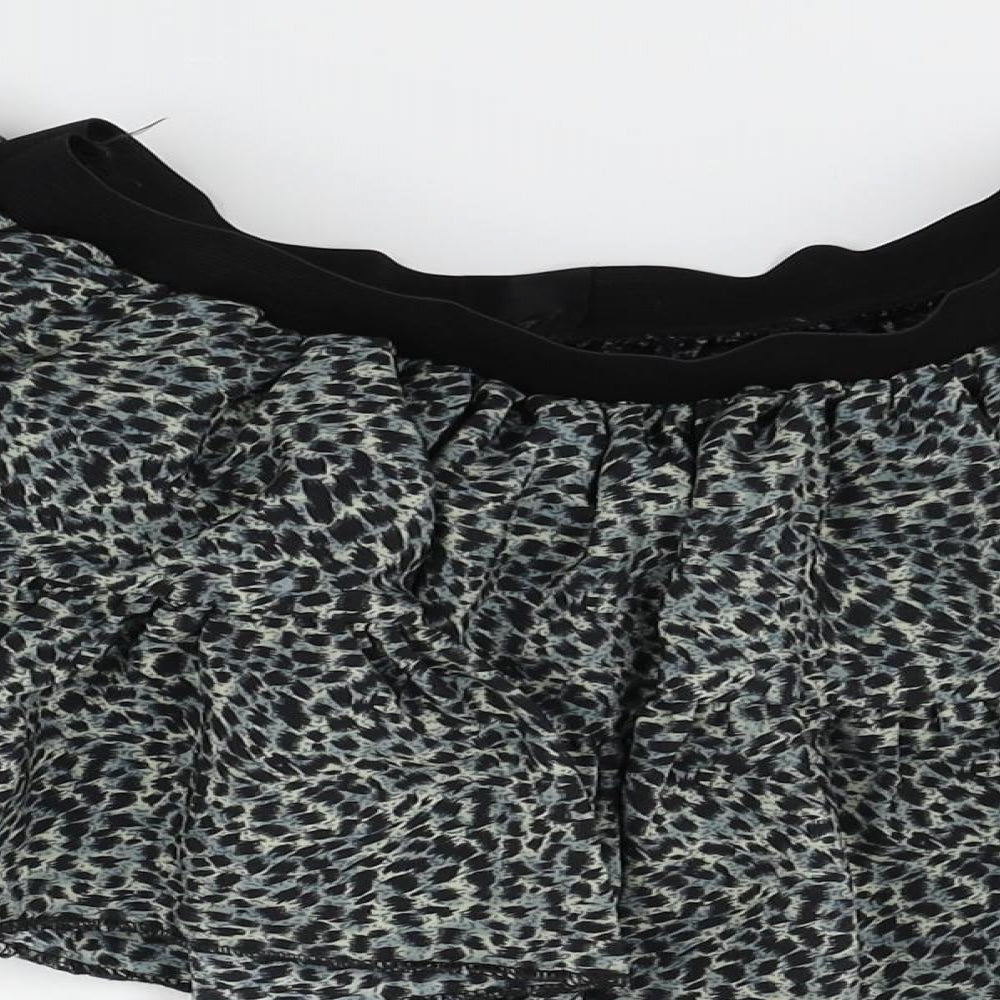 Crazy chick Girls Grey Animal Print  Flare Skirt One Size