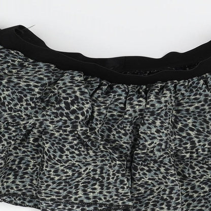 Crazy chick Girls Grey Animal Print  Flare Skirt One Size