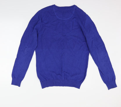 John Partidge Mens Blue   Henley Jumper Size M