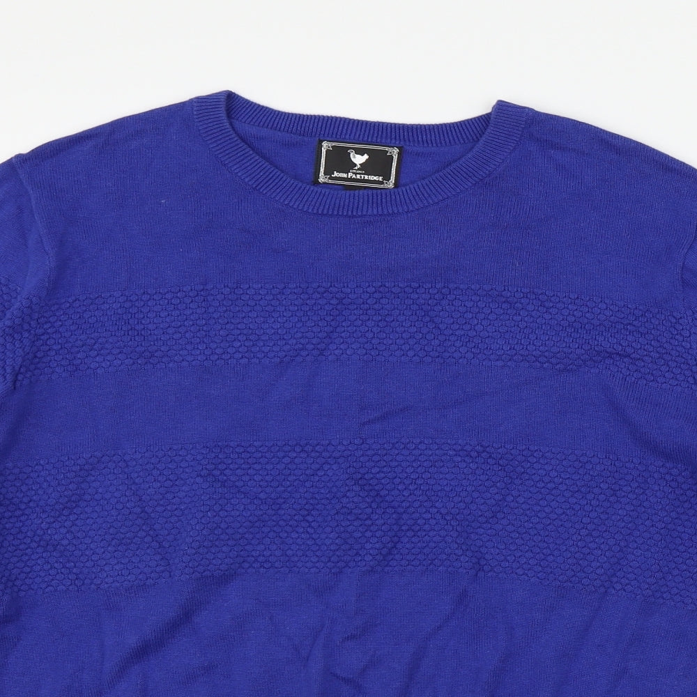 John Partidge Mens Blue   Henley Jumper Size M