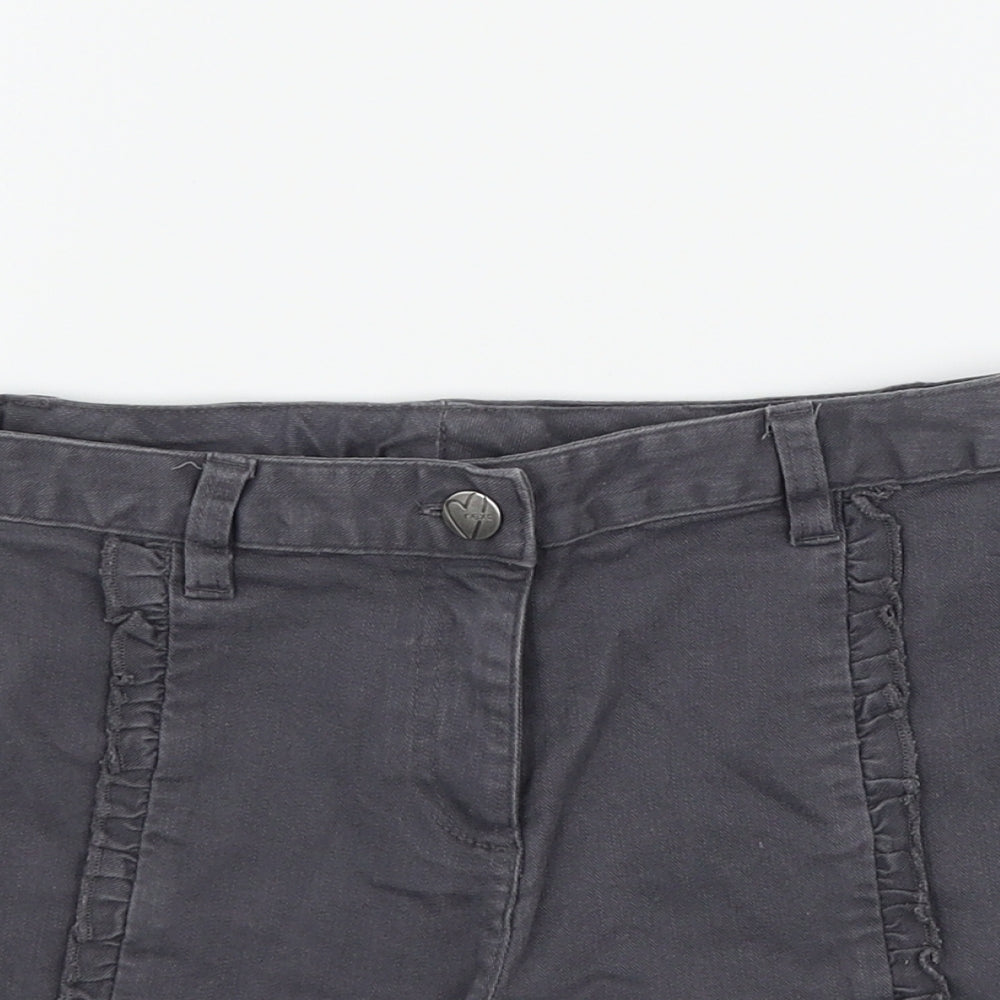NEXT Girls Grey   Cut-Off Shorts Size 10 Years