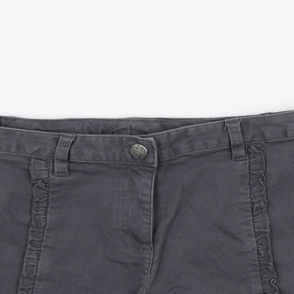 NEXT Girls Grey   Cut-Off Shorts Size 10 Years